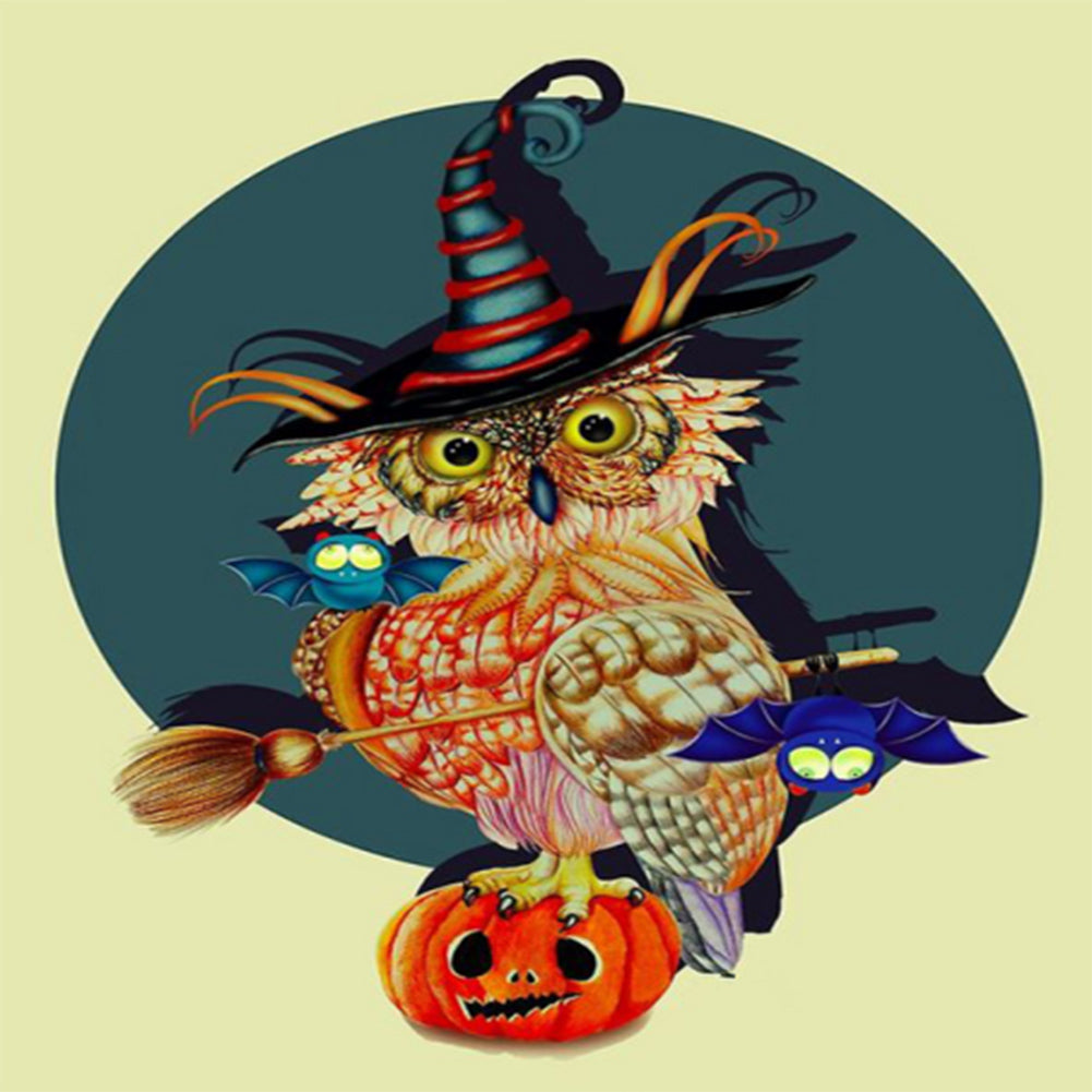 Owl - Full Round Drill Diamond Painting 30*30CM