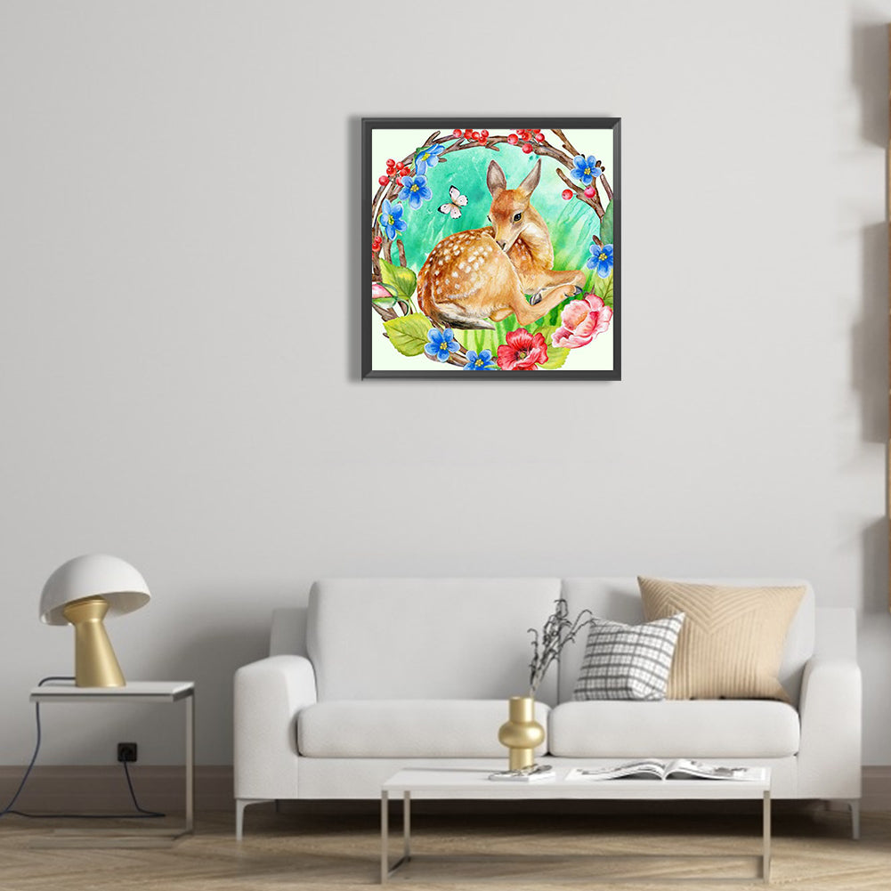 Sika Deer - Full Round Drill Diamond Painting 30*30CM