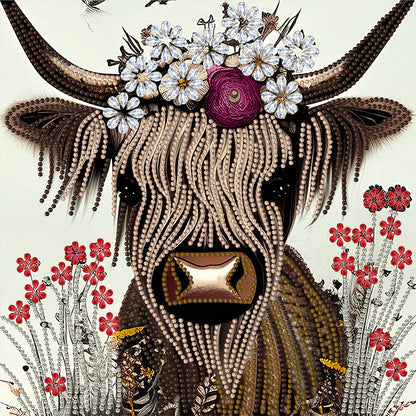 Highland Yak - Special Shaped Drill Diamond Painting 30*30CM