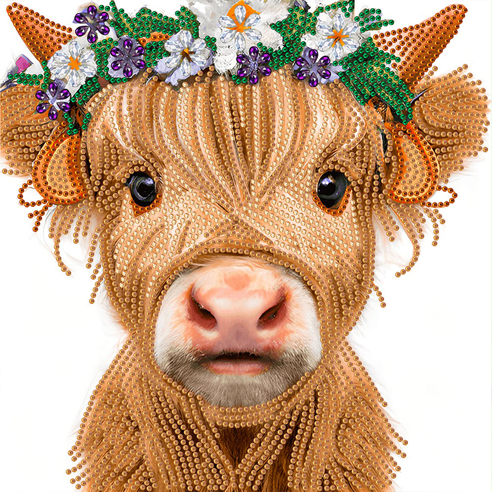 Highland Yak - Special Shaped Drill Diamond Painting 30*30CM