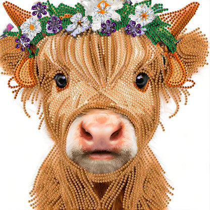 Highland Yak - Special Shaped Drill Diamond Painting 30*30CM