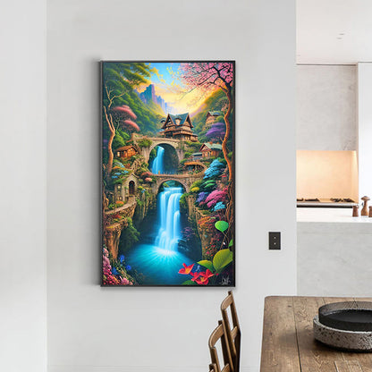 Vertical Waterfall - Full Round Drill Diamond Painting 40*65CM