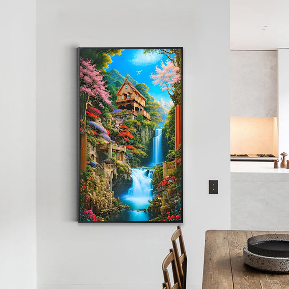 Vertical Waterfall - Full Round Drill Diamond Painting 40*65CM