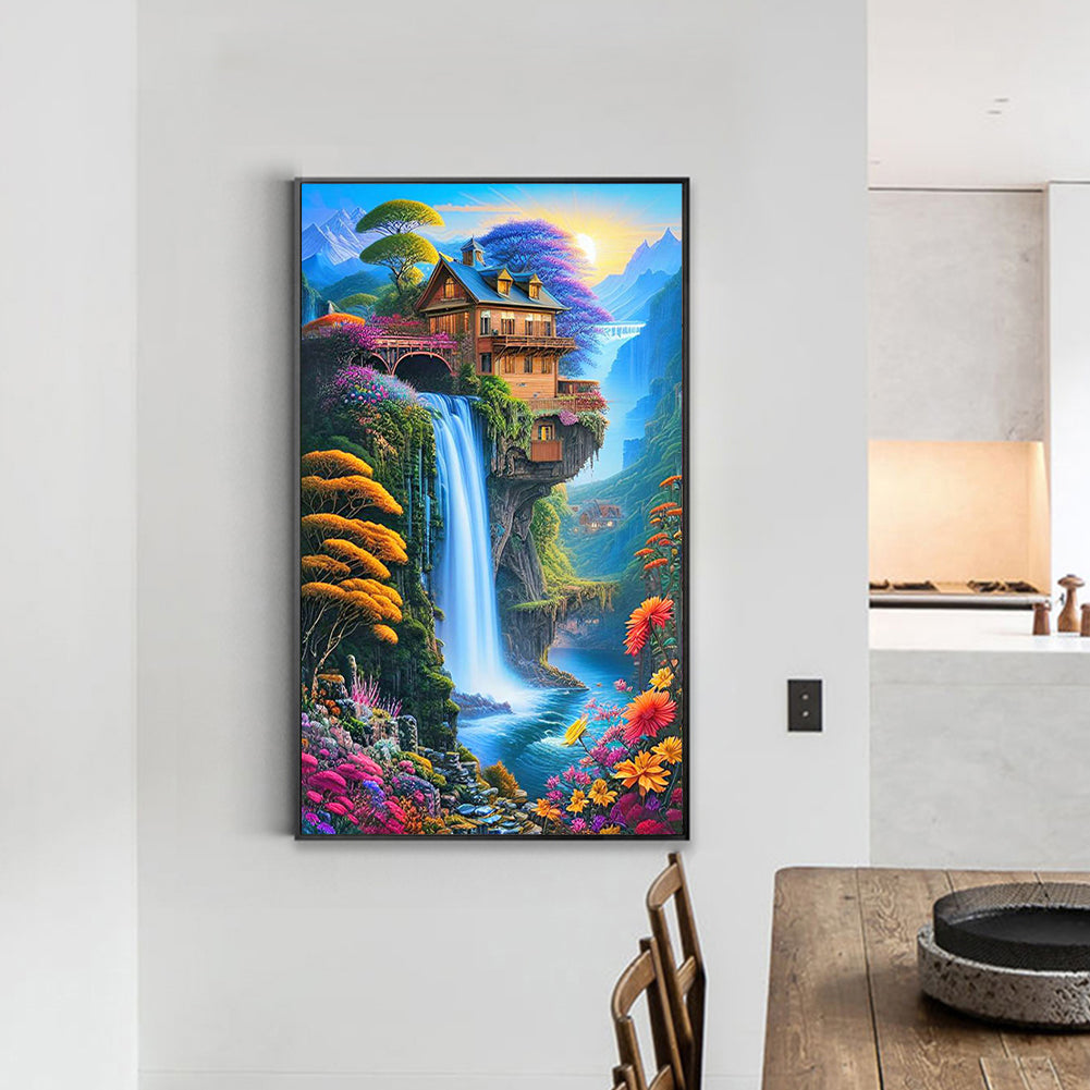 Vertical Waterfall - Full Round Drill Diamond Painting 40*65CM