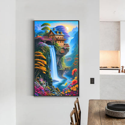 Vertical Waterfall - Full Round Drill Diamond Painting 40*65CM
