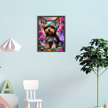 Yorkshire Terrier - Full Round Drill Diamond Painting 30*40CM