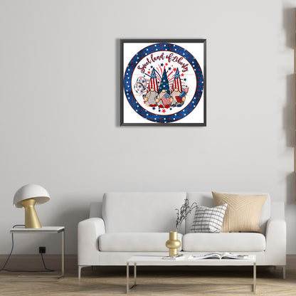 Independence Day Goblin Round Card - Full Round Drill Diamond Painting 30*30CM