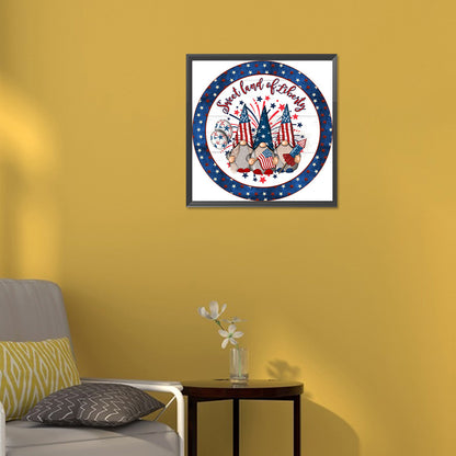 Independence Day Goblin Round Card - Full Round Drill Diamond Painting 30*30CM