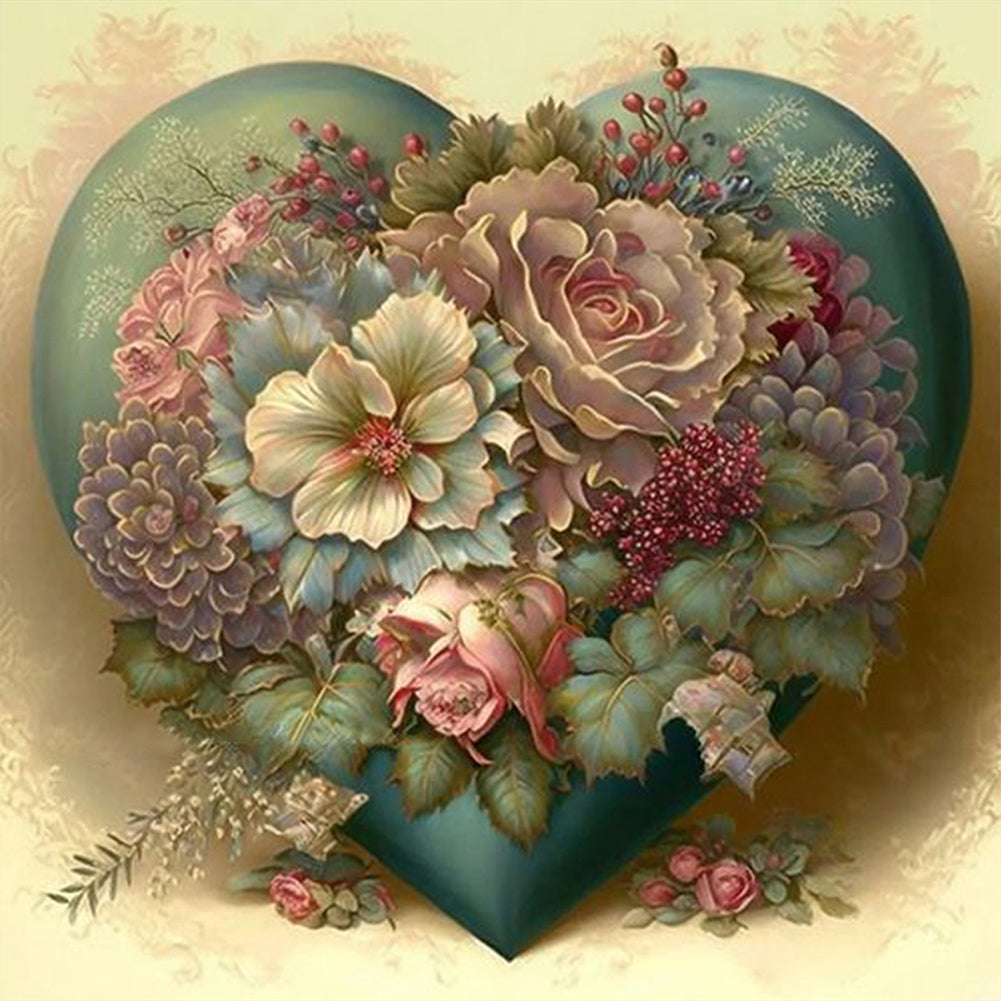 Love Flowers - Full Round Drill Diamond Painting 40*40CM