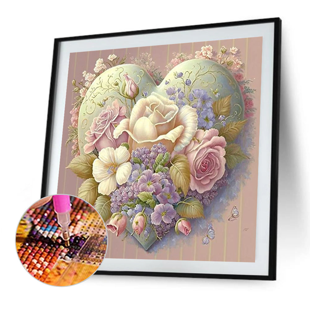 Love Flowers - Full Round Drill Diamond Painting 40*40CM