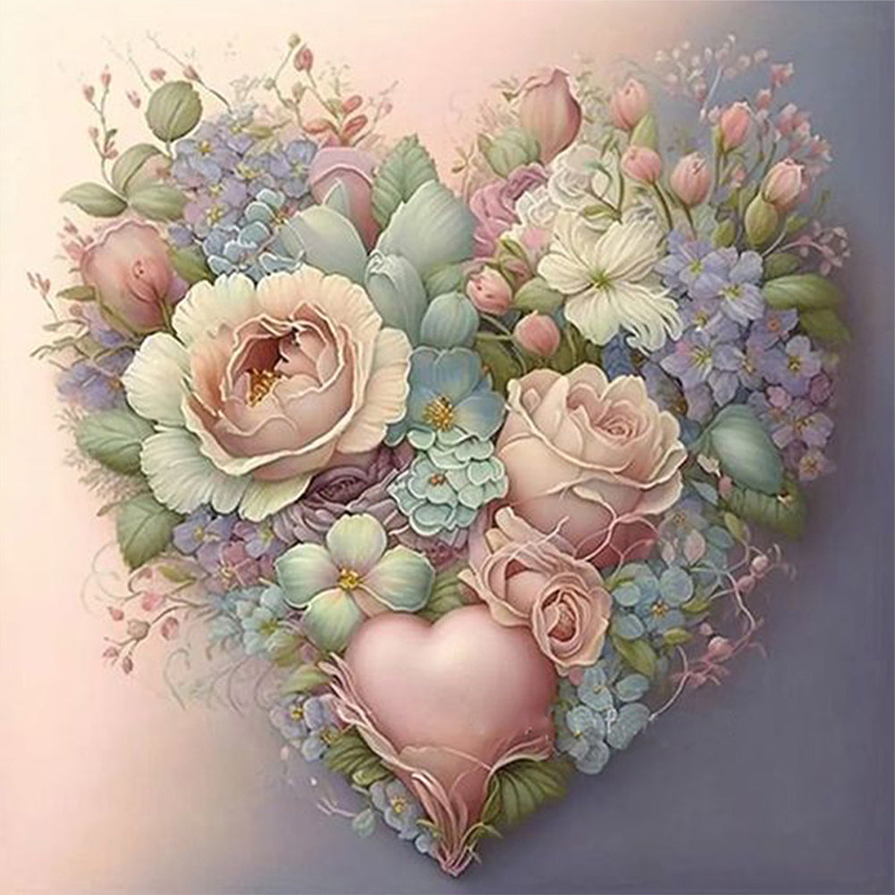 Love Flowers - Full Round Drill Diamond Painting 40*40CM