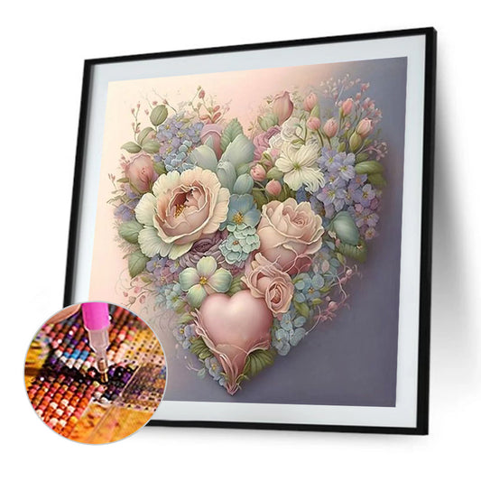 Love Flowers - Full Round Drill Diamond Painting 40*40CM