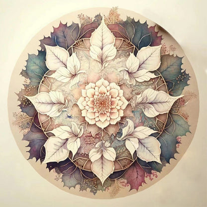 Light Color Mandala - Full Round Drill Diamond Painting 30*30CM