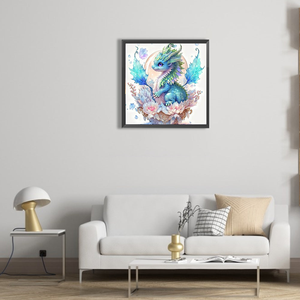 Baby Dragon - Full Round Drill Diamond Painting 30*30CM