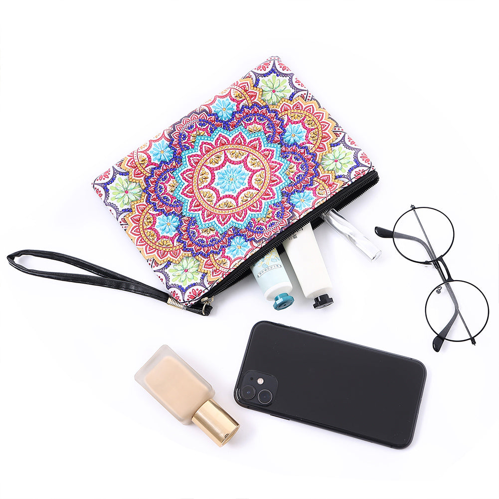DIY Diamond Painting Wallet Purse Flowers Rhinestone Mosiac Handbag Women Clutch