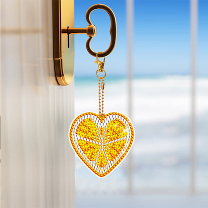 9pcs Diamond Art Key Rings Art Craft 5D DIY Bag Pandant for Beginners Home Decor