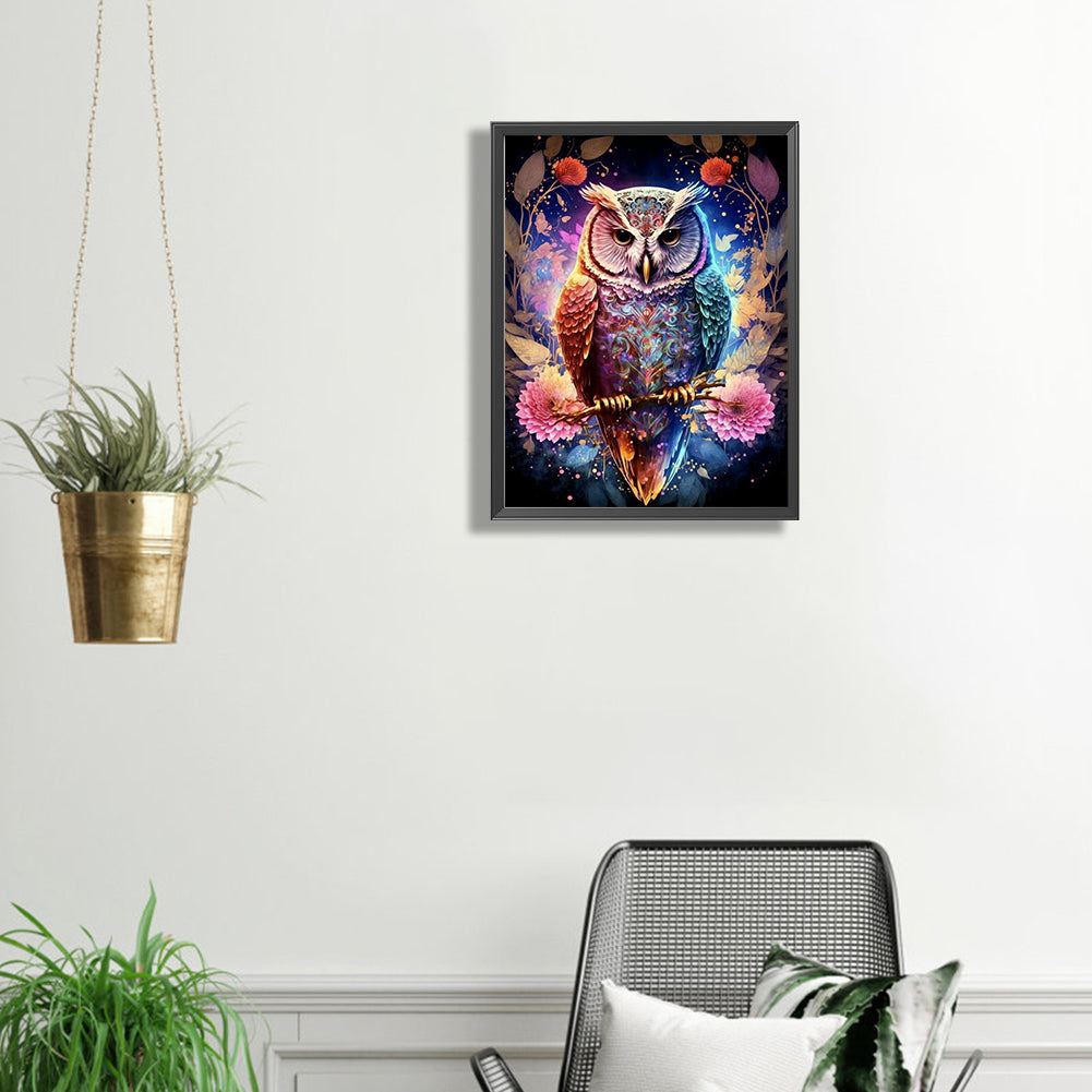 Owl - AB Dril Square Diamond Painting 30*40CM