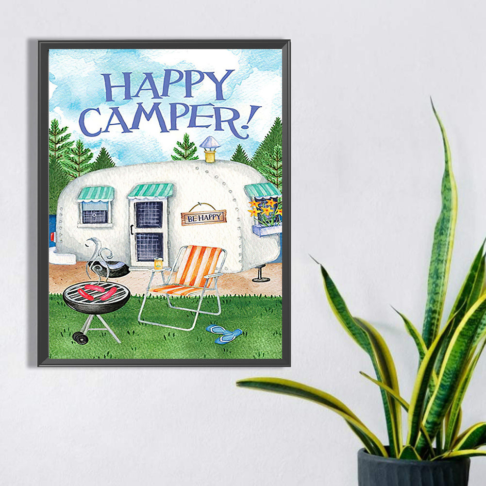 Camping - AB Dril Square Diamond Painting 30*40CM