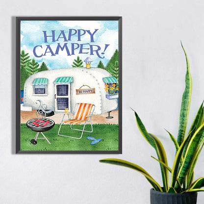 Camping - AB Dril Square Diamond Painting 30*40CM
