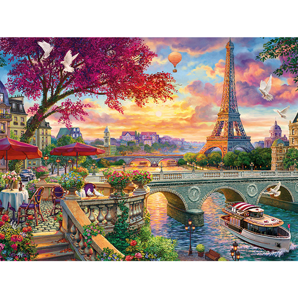 Eiffel Tower - Full Square Drill Diamond Painting 30*40CM