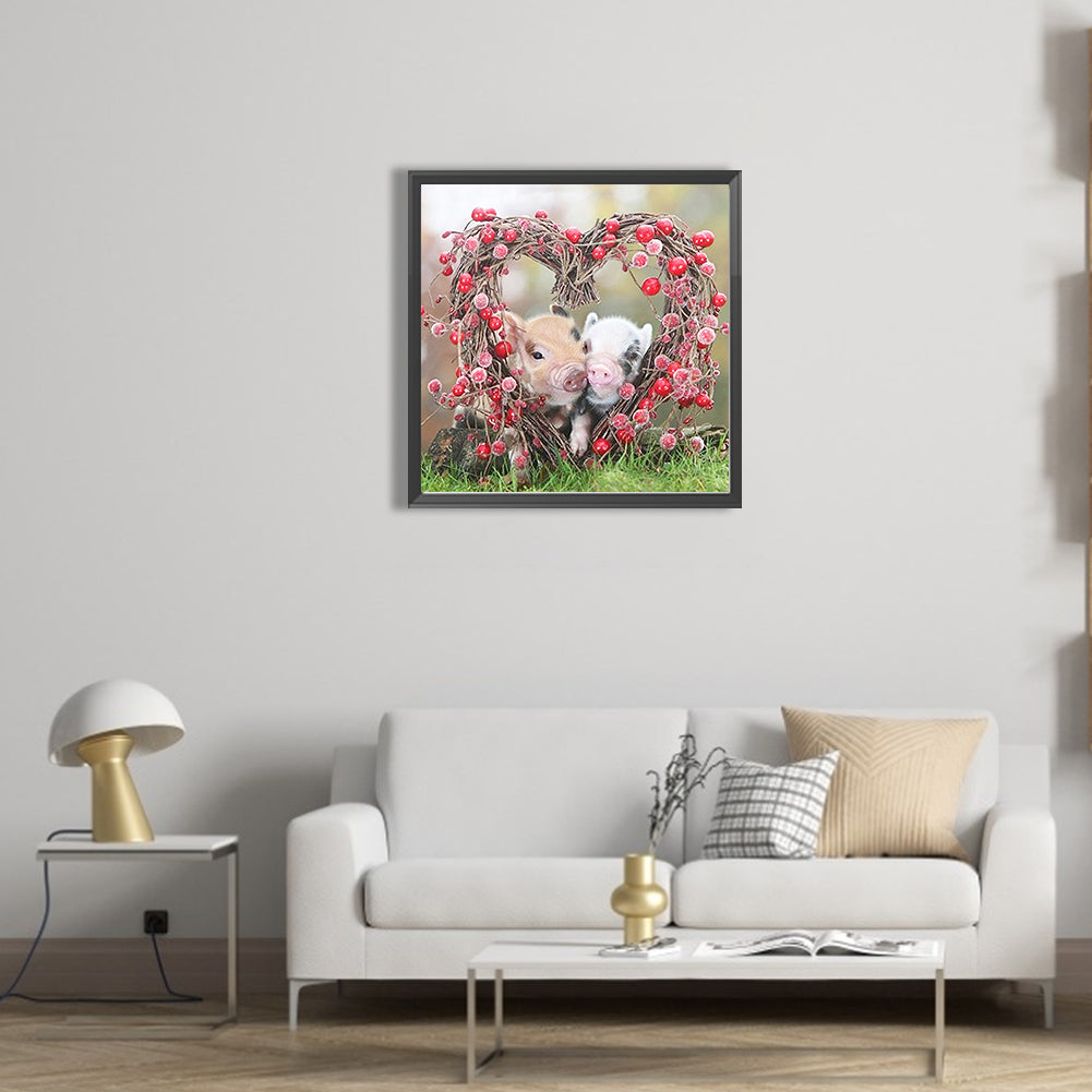 Pig - Full Square Drill Diamond Painting 40*40CM