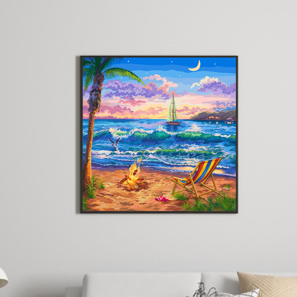Summer Beach Picnic - Full Round Drill Diamond Painting 30*30CM