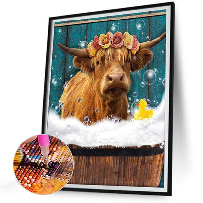 Highland Yak - Full Round Drill Diamond Painting 30*40CM