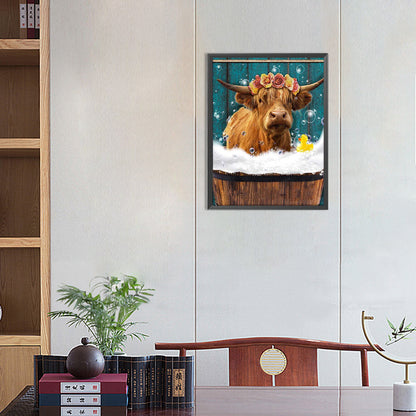 Highland Yak - Full Round Drill Diamond Painting 30*40CM