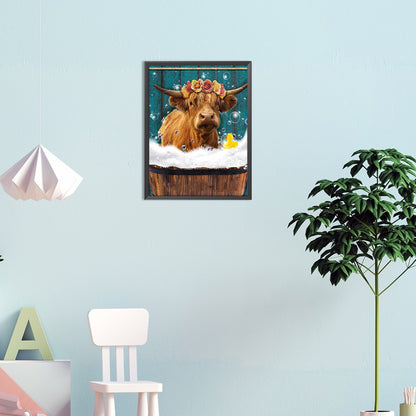 Highland Yak - Full Round Drill Diamond Painting 30*40CM