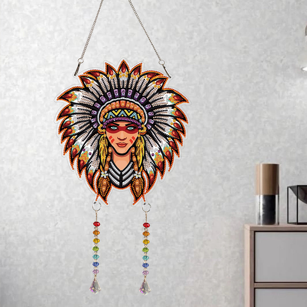 DIY Diamond Mosaic Pendant Resin Round Drill Decoration Birthday Festival Gifts