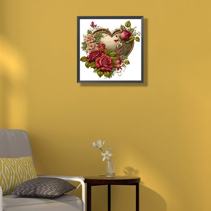 Love Flower Frame - Full Round Drill Diamond Painting 40*40CM