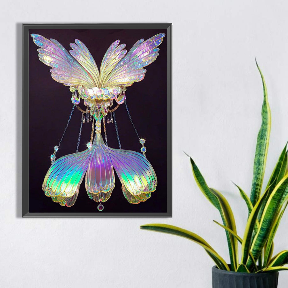 Glass Lamp Wings - Full Square Drill Diamond Painting 30*40CM