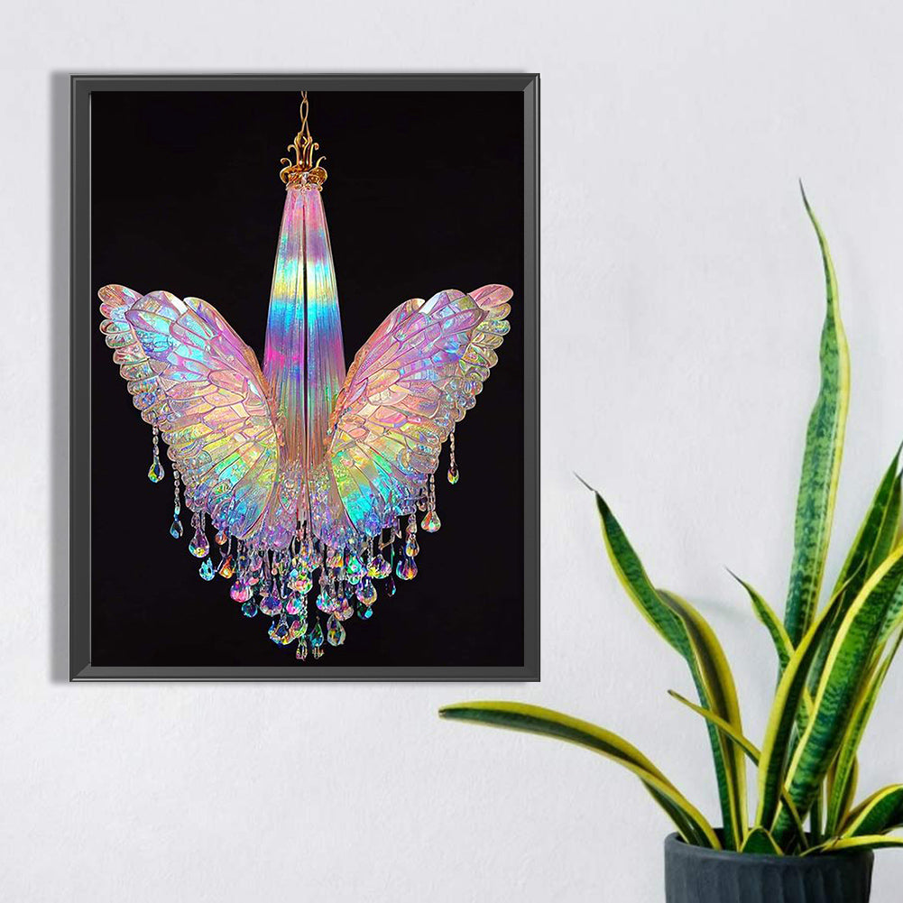Glass Lamp Wings - Full Square Drill Diamond Painting 30*40CM