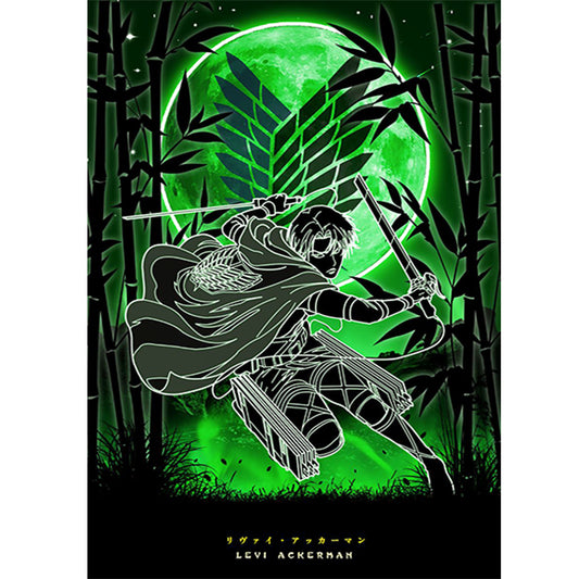 Attack On Titan Silhouette - Full Round Drill Diamond Painting 35*50CM