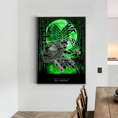 Attack On Titan Silhouette - Full Round Drill Diamond Painting 35*50CM