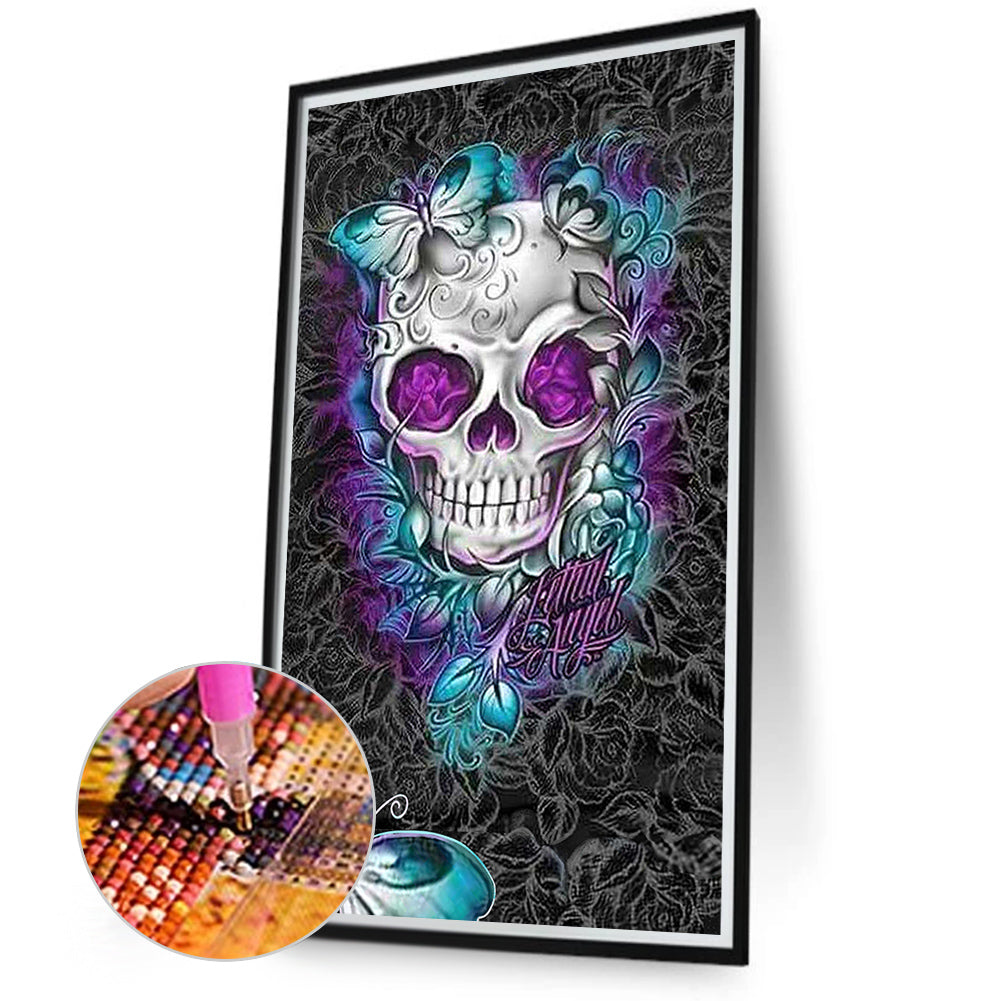 Skull - Full Round Drill Diamond Painting 40*70CM