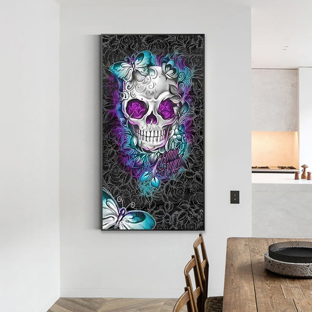 Skull - Full Round Drill Diamond Painting 40*70CM