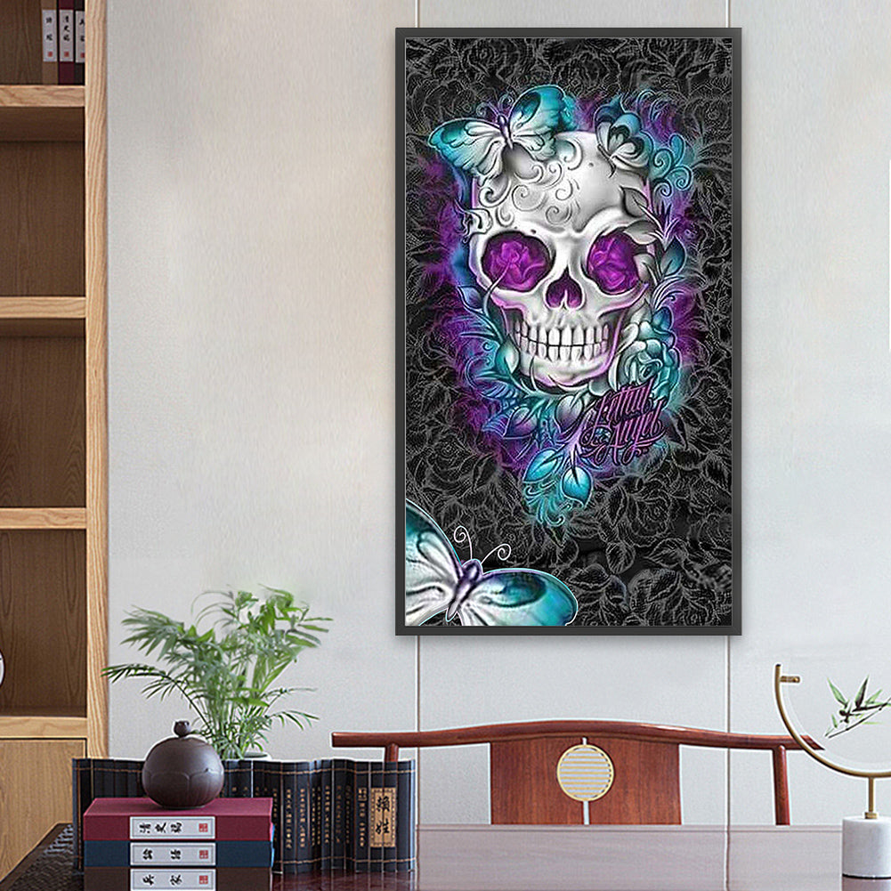Skull - Full Round Drill Diamond Painting 40*70CM