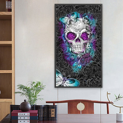 Skull - Full Round Drill Diamond Painting 40*70CM