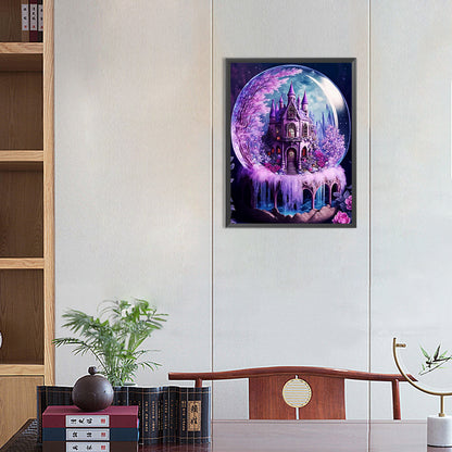 Castle Crystal Ball - AB Dril Round Diamond Painting 30*40CM