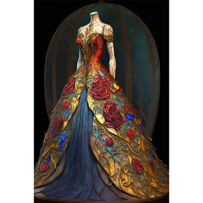 Colorful Skirt - Full Round Drill Diamond Painting 40*60CM