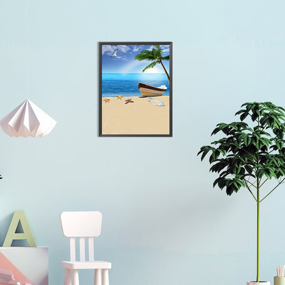 Beach Seaside - Full Round Drill Diamond Painting 30*40CM