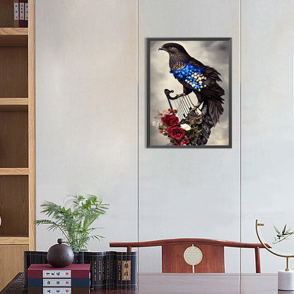Black And White Crow - Full Round Drill Diamond Painting 30*40CM