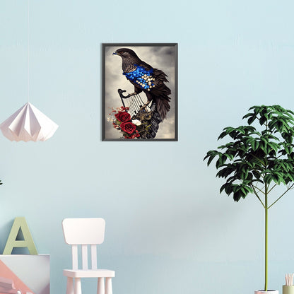 Black And White Crow - Full Round Drill Diamond Painting 30*40CM