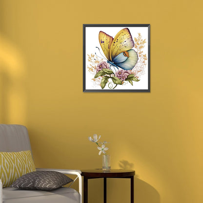 Flowers And Butterflies - Full Round Drill Diamond Painting 30*30CM
