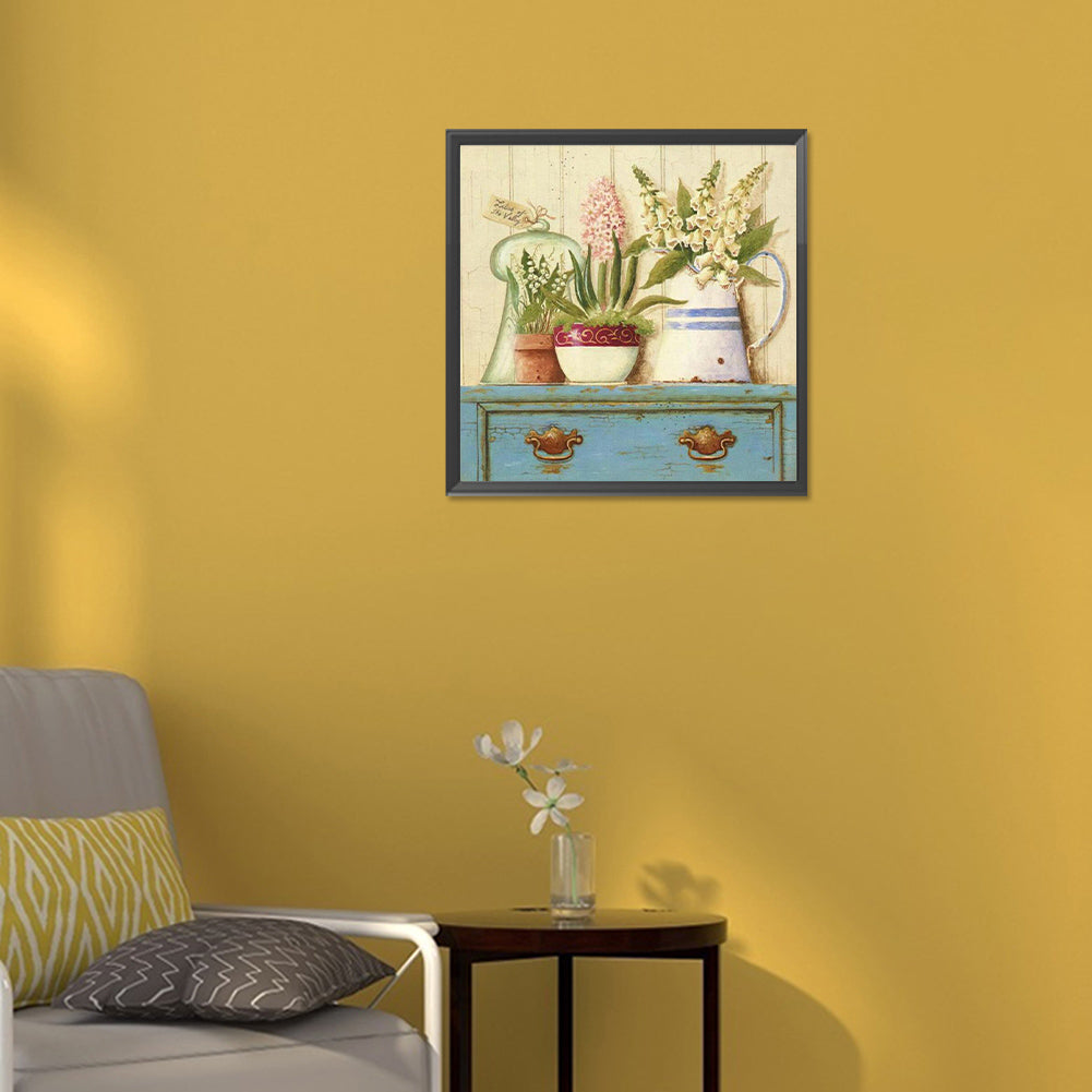 Retro Desktop Ornaments - Full Round Drill Diamond Painting 30*30CM