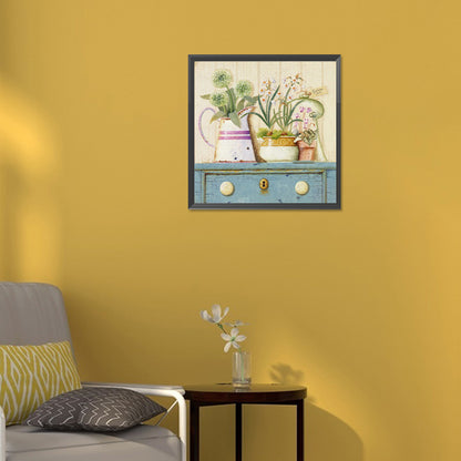 Retro Desktop Ornaments - Full Round Drill Diamond Painting 30*30CM