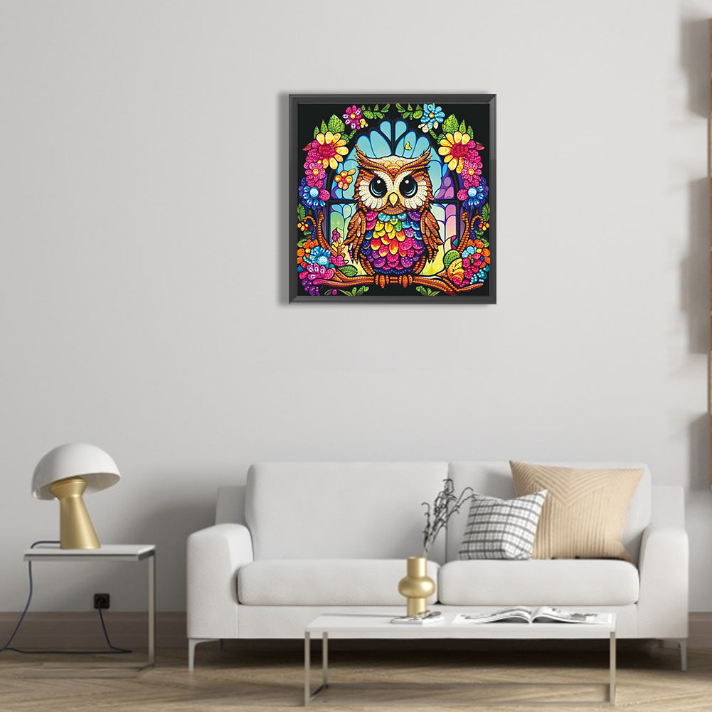 Owl - Special Shaped Drill Diamond Painting 30*30CM