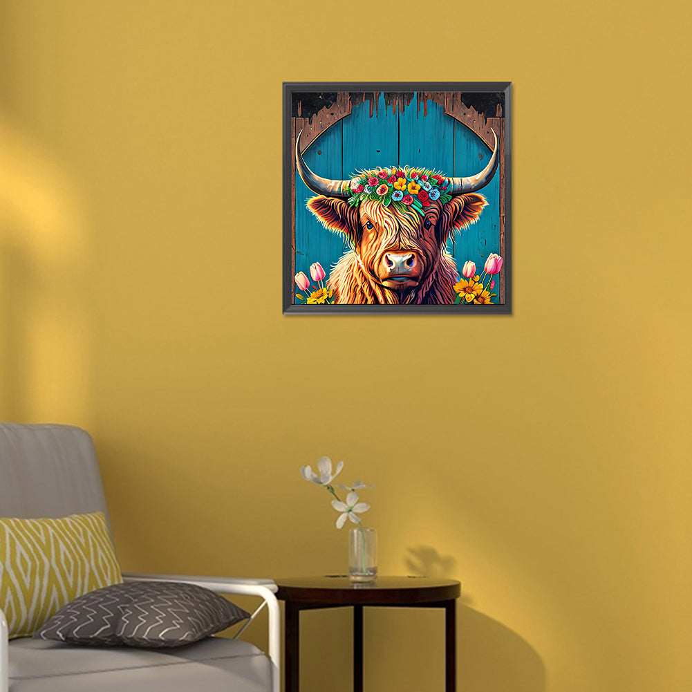 Highland Yak - Full Round Drill Diamond Painting 30*30CM