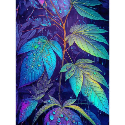 Monstera Leaves - Full Round Drill Diamond Painting 30*40CM
